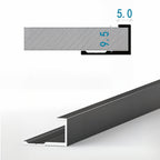 牆板收口條 7字型 鋁合金線條 Aluminum Alloy Decorative Trim for WPC Wall Panel Finishing