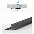 牆板收口條 工字型 鋁合金線條 Aluminum Alloy Decorative Trim for WPC Wall Panel Finishing