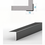 牆板收口條 L字型 鋁合金線條 Aluminum Alloy Decorative Trim for WPC Wall Panel Finishing