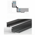 牆板收口條 W陰角 鋁合金線條 Aluminum Alloy Decorative Trim for WPC Wall Panel Finishing