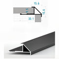牆板收口條 斜面陽角 鋁合金線條 Aluminum Alloy Decorative Trim for WPC Wall Panel Finishing