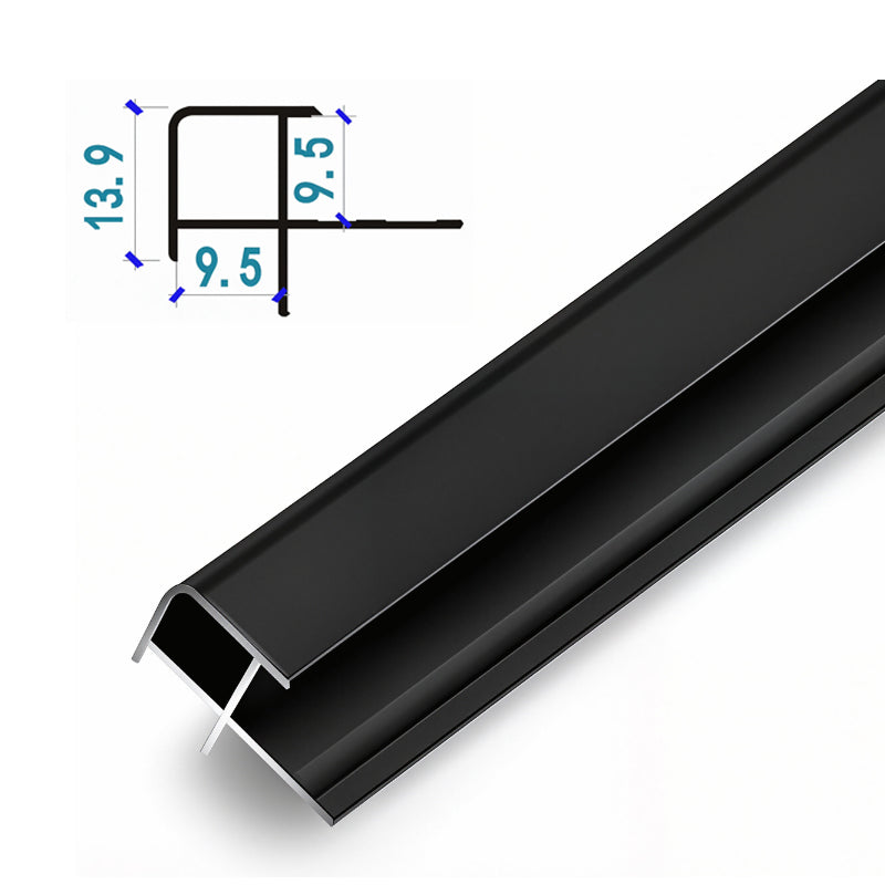 牆板收口條 方陽角 鋁合金線條 Aluminum Alloy Decorative Trim for WPC Wall Panel Finishing