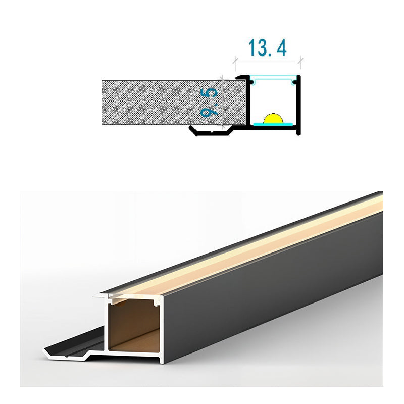 牆板收口條 燈光收口 鋁合金線條 Aluminum Alloy Decorative Trim for WPC Wall Panel Finishing