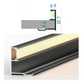 牆板收口條 側光收口 鋁合金線條 Aluminum Alloy Decorative Trim for WPC Wall Panel Finishing