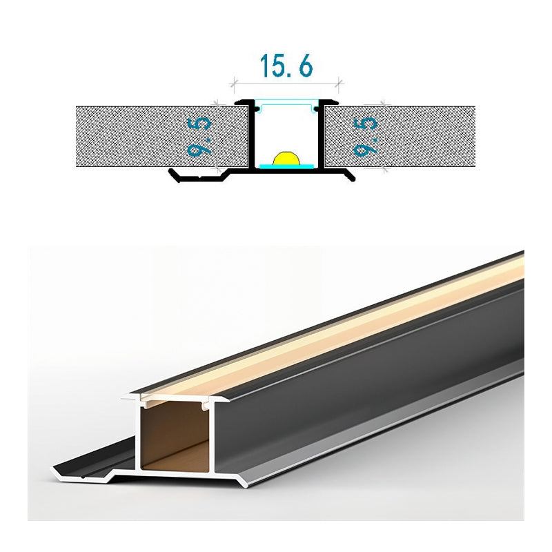 牆板收口條 燈光分線 鋁合金線條 Aluminum Alloy Decorative Trim for WPC Wall Panel Finishing