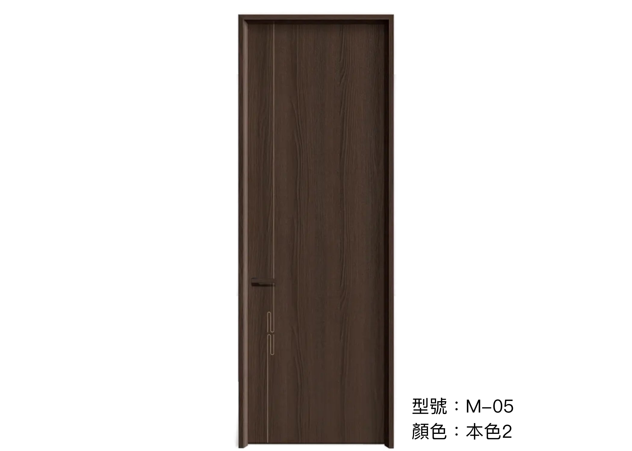 木門 Wooden Door 型號：M-05 顏色：本色2 複合實木門 Wood Composite Door Veneer Door