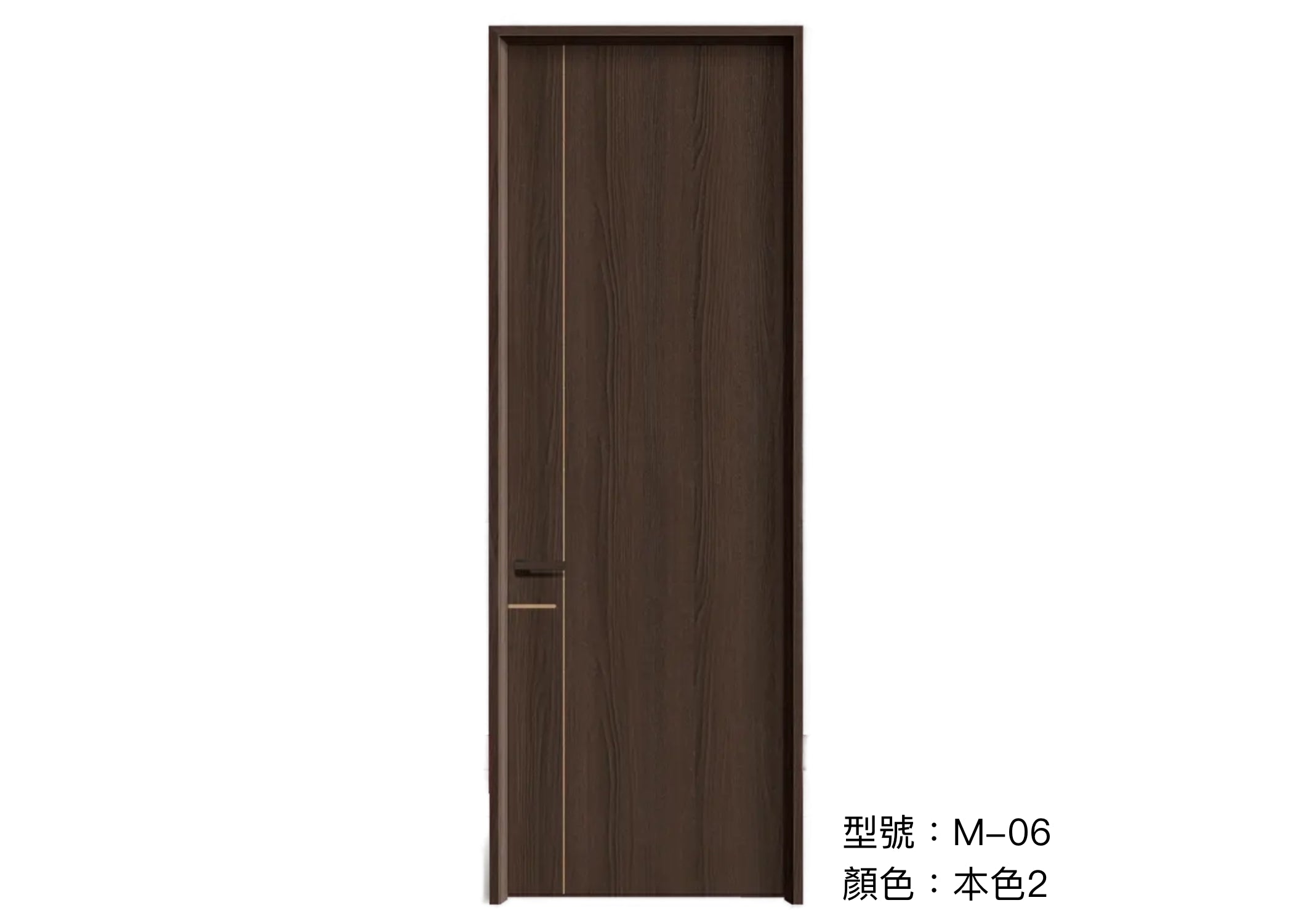 木門 Wooden Door 型號：M-06 顏色：本色2 複合實木門 Wood Composite Door Veneer Door