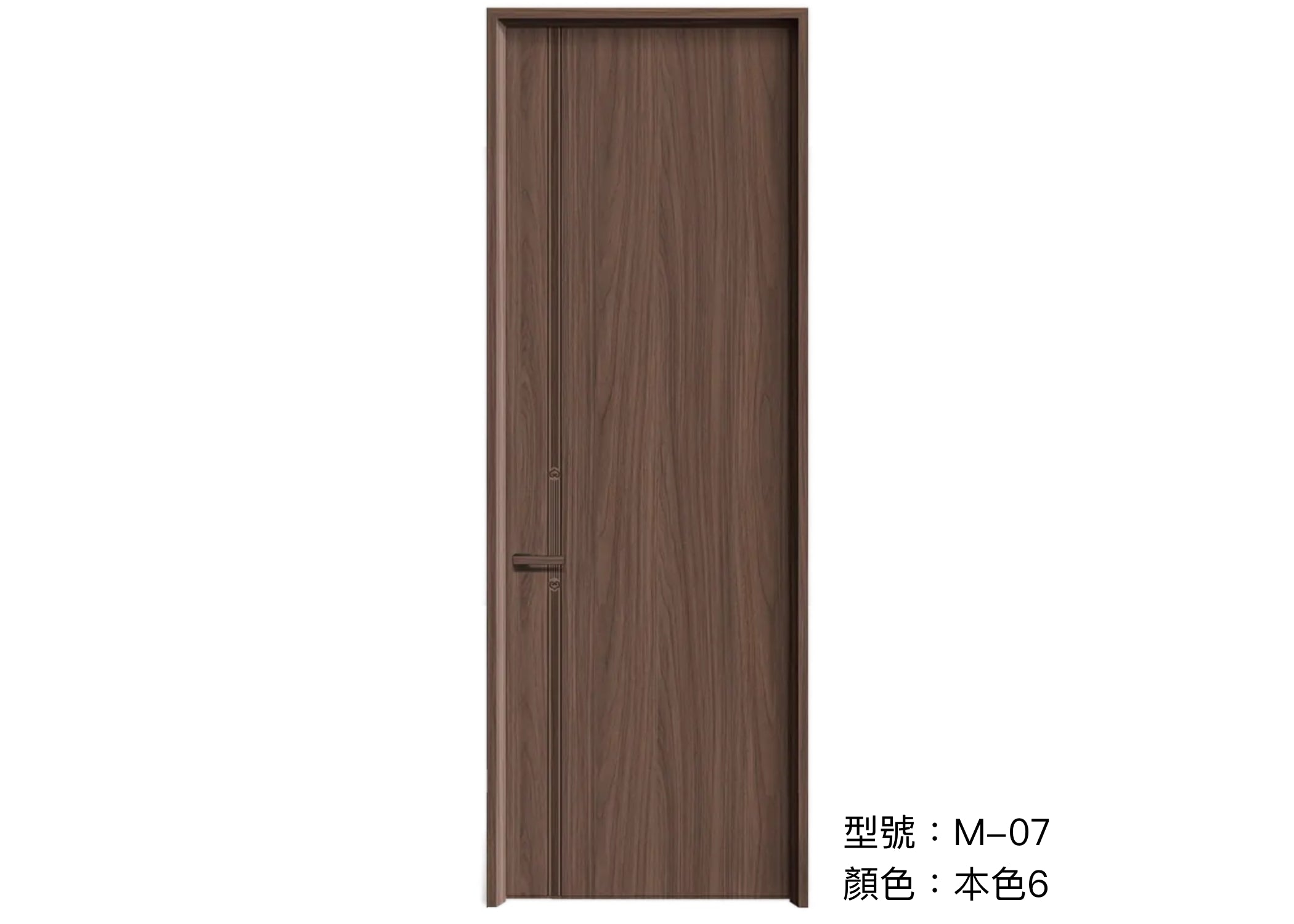 木門 Wooden Door 型號：M-07 顏色：本色6 複合實木門 Wood Composite Door Veneer Door