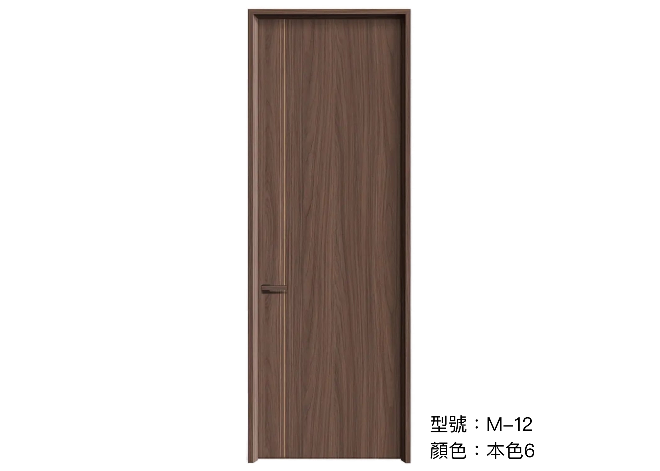 木門 Wooden Door 型號：M-12 顏色：本色6 複合實木門 Wood Composite Door Veneer Door