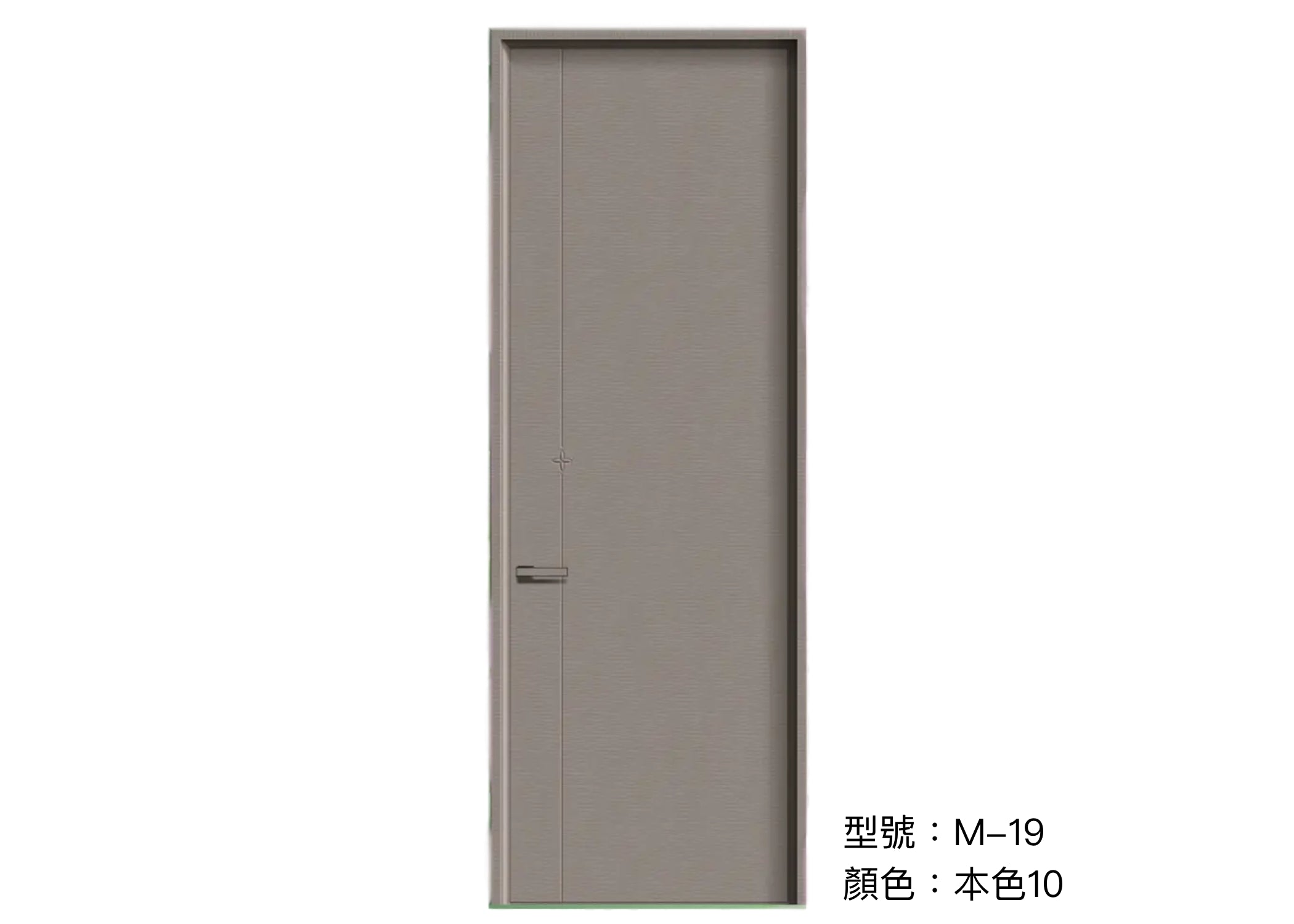 木門 Wooden Door 型號：M-19 顏色：本色10 複合實木門 Wood Composite Door Veneer Door