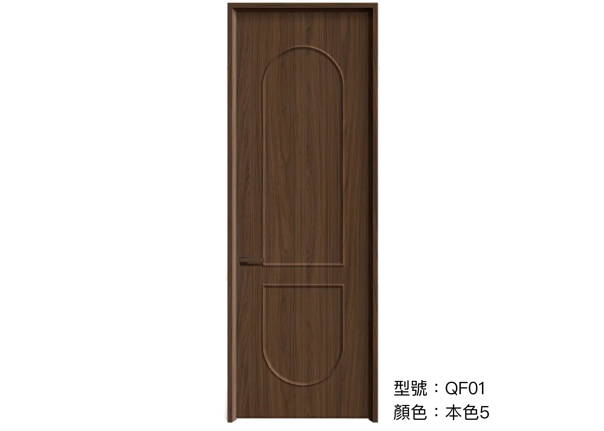 木門 Wooden Door 型號：QF01 顏色：本色5 複合實木門 Wood Composite Door Veneer Door