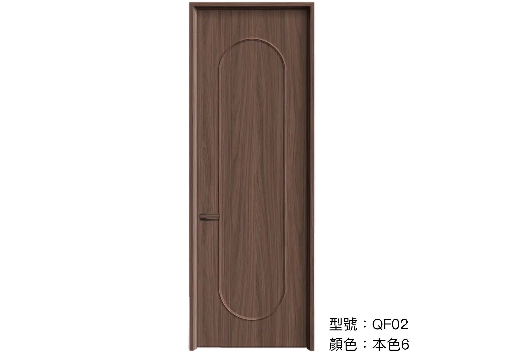 木門 Wooden Door 型號：QF02 顏色：本色6 複合實木門 Wood Composite Door Veneer Door